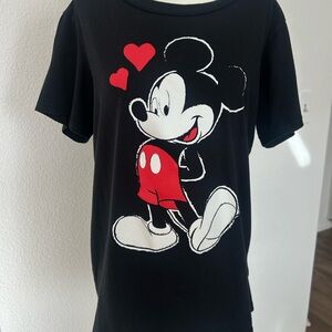 Disney Black and Red Mickey Mouse T-Shirt